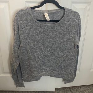 Gray cropped ish sweater